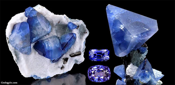 Benitoite Đá Benitoite