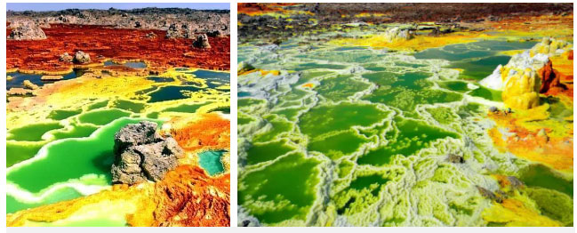 Khung cảnh ở Dallol - nơi nguy hiểm